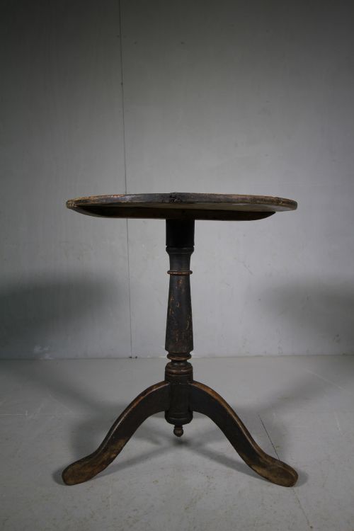 18th Century Original Antique Painted Pine Tripod Table