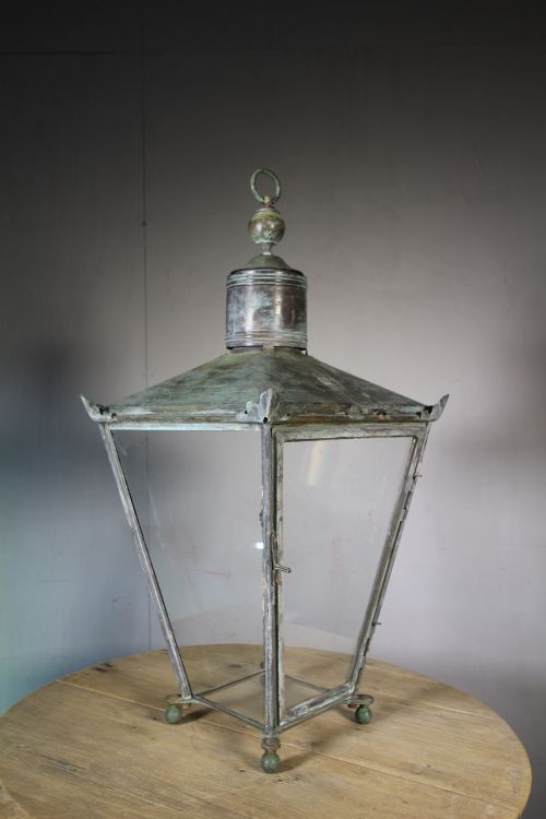 Antique Copper Lantern by Foster & Pullen