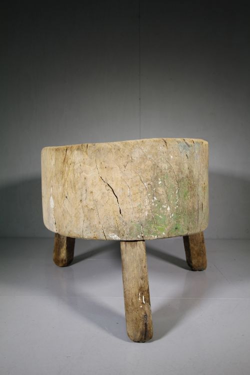 Mammoth Georgian Antique Elm Chopping Table
