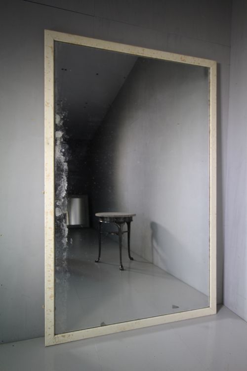 Huge 19th Century Antique Outfitters Mirror - Original Plate