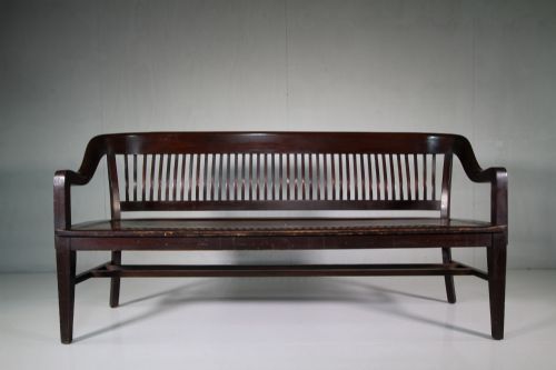 Edwardian Antique Mahogany Hall Bench Seat