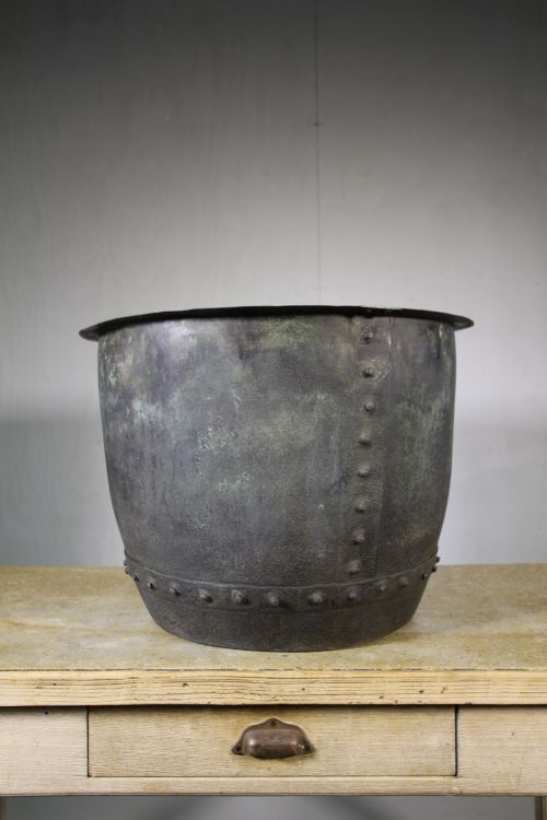 Large 19th Century Antique Copper Planter