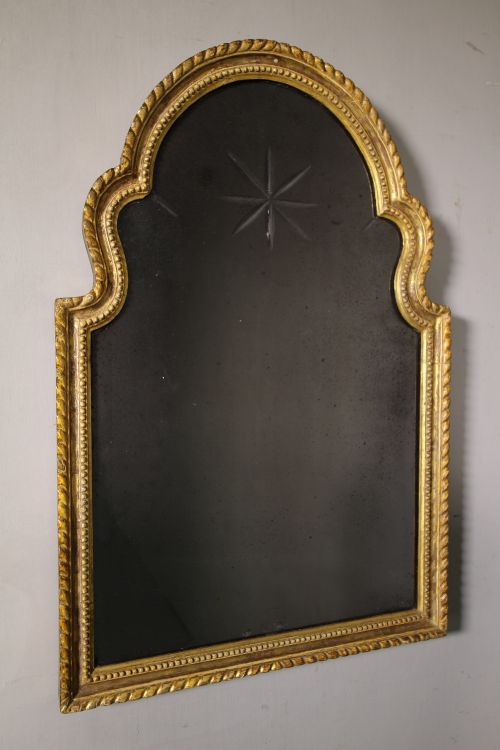 English 19th Century Antique Gilt Star Mirror

