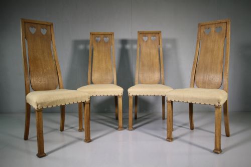 Set Four Antique Dining Chairs by Goodyers of London