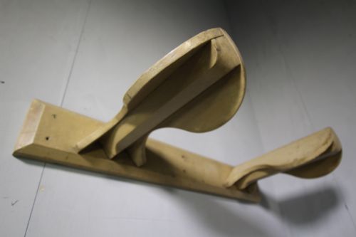 19th C Antique Wall Mounted Saddle Rack in Original Paint