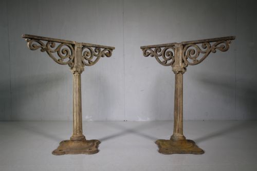 Pair of English Antique Cast Iron Tables Bases