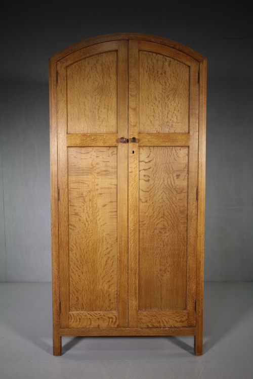 Heals of London 1930'S Dome Top Oak Wardrobe