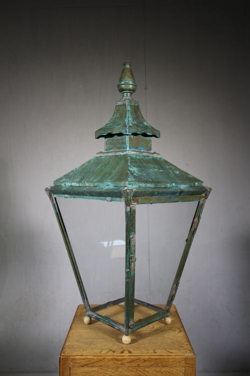Large English 19th Century Antique Copper Lantern