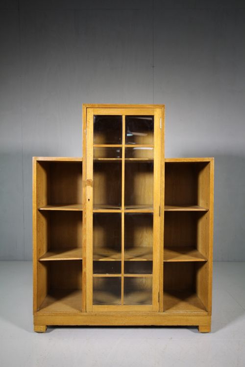 Heals of London 1920'S Glazed Oak Bookcase