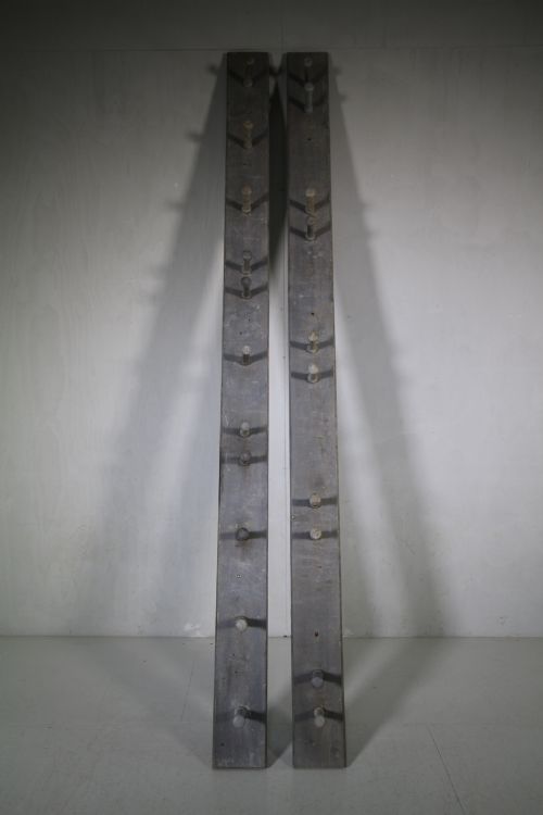 Pair of Original Painted Pine Blue Antique Hanging Hooks