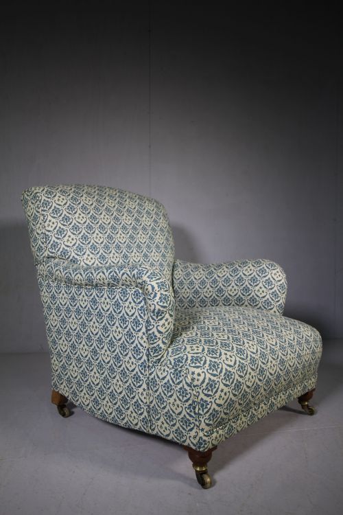 19th Century Antique Howard & Sons Bridgewater Armchair.