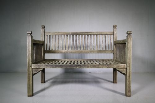 1920'S Heals of London Teak Garden Bench Seat