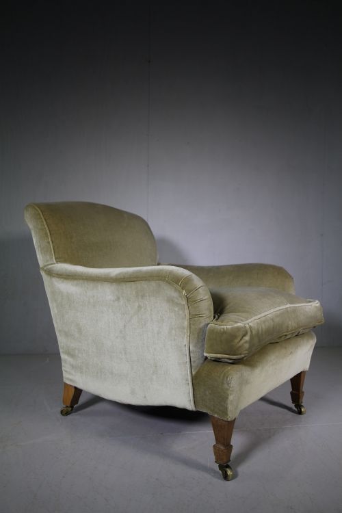 Deep English 19th Century Antique Armchair