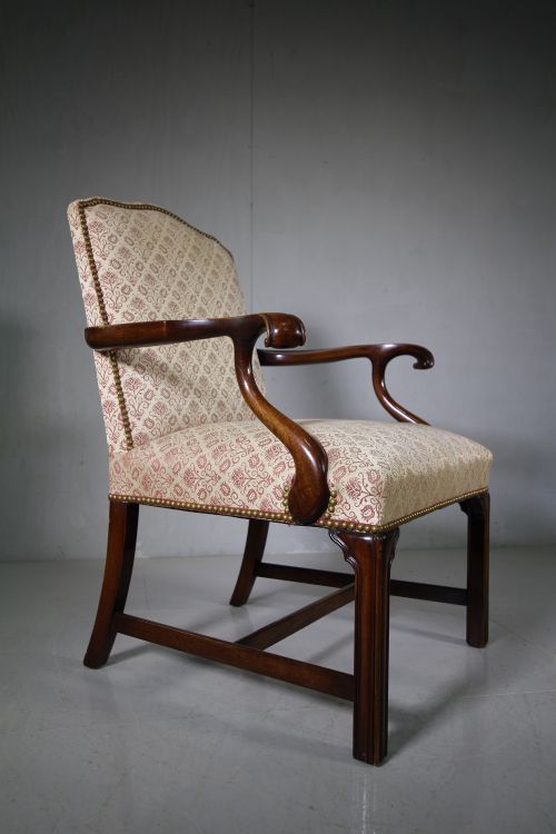 Edwardian Antique Mahogany Armchair