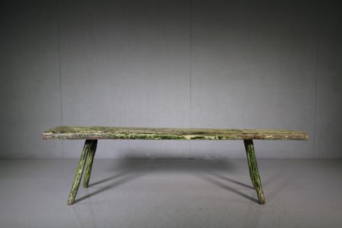 English 19th Century Antique Pig Bench  in Paint