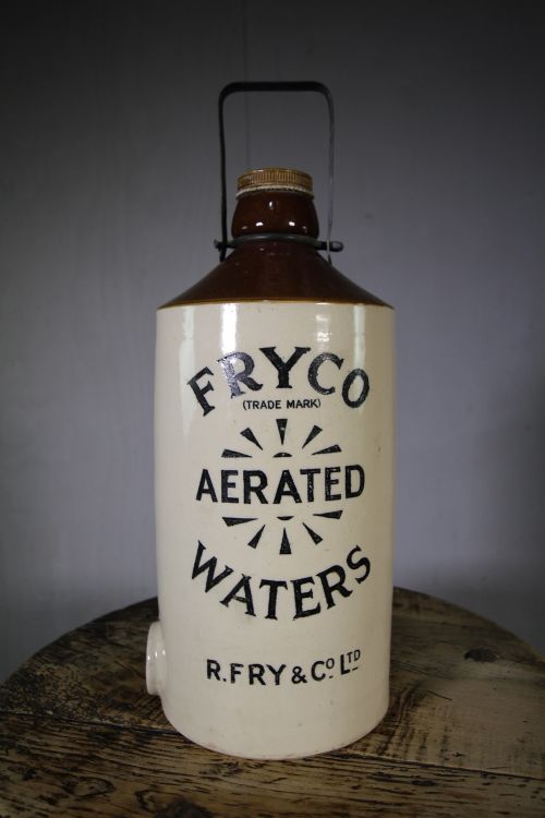 Large Doulton Stoneware Antique Fryco Water Bottle