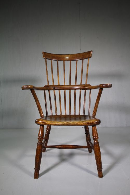 Georgian Antique Fruitwood Windsor Armchair