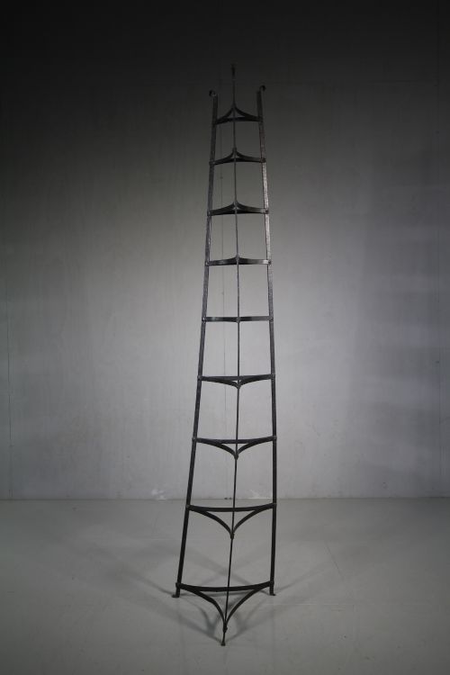 19th Century Tall Antique Iron Pan Stand