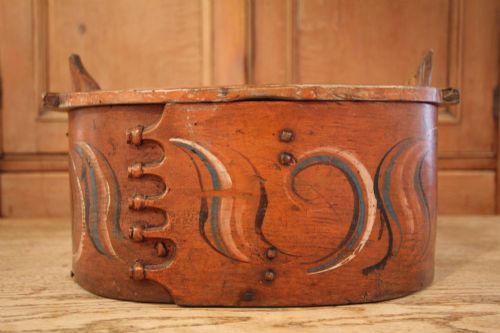 19th Century Antique Scandinavian Painted Pine Box