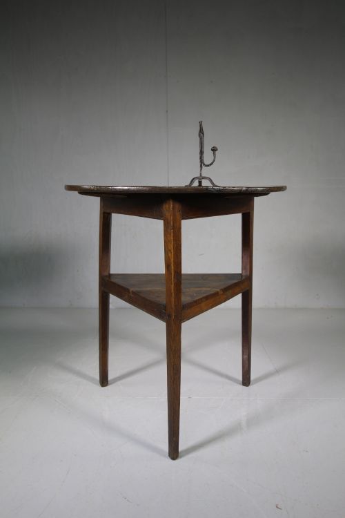 Honest English 18th Century Oak Cricket Table
