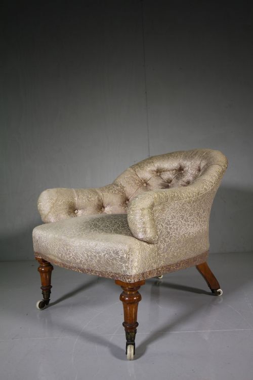 19th Century Antique Upholstered Armchair