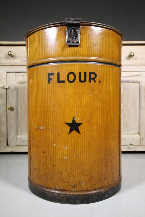 Large 19th Century Antique Flour Bin in Period Paint