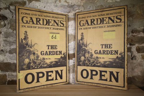 Pair of Edwardian Antique Open Gardens Adverts