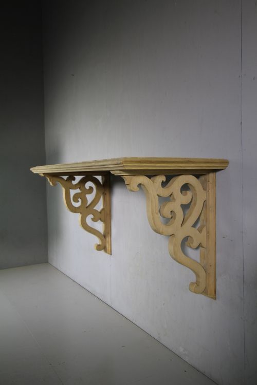 19th Century English Antique Pine Console Shelf