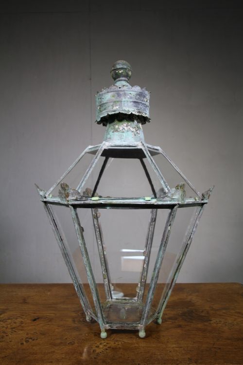 Large 19th Century English Antique Copper Lantern