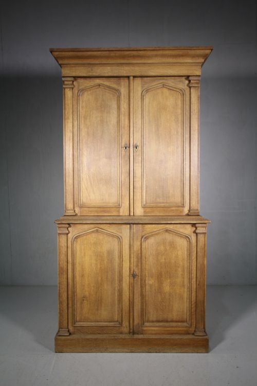 William IV Antique Oak Four Door Cupboard