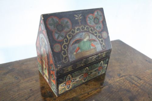 19th Century Decorated Antique Reliquary Box