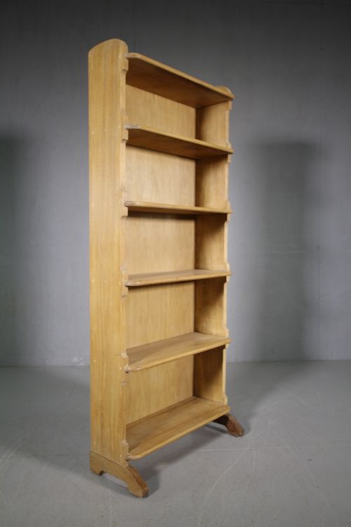Tall Edwardian Antique Open Shelved Bookcase