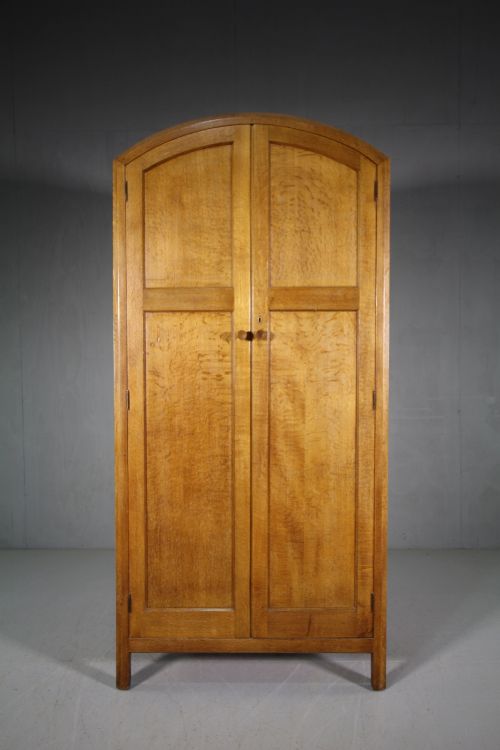 1920'S Heals Oak Wardrobe - Labeled