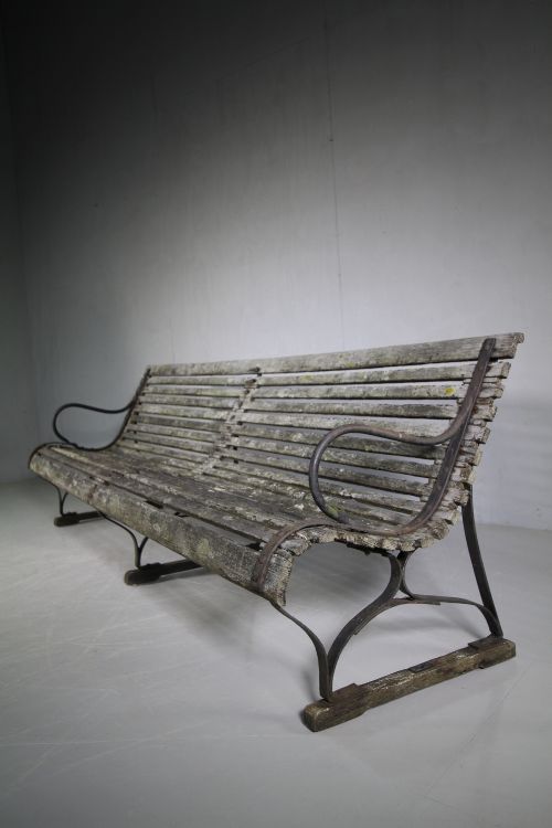 Large Edwardian Antique Ships Steamer Bench