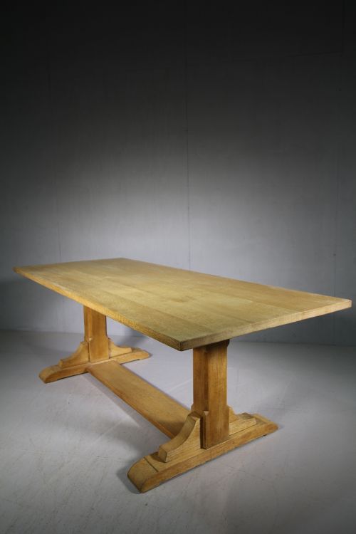 Large 1920'S Heals Oak Refectory Dining Table