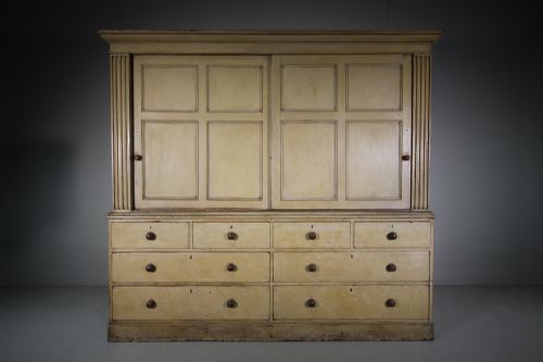 Amazing Original Painted Pine Antique Housekeepers Cupboard