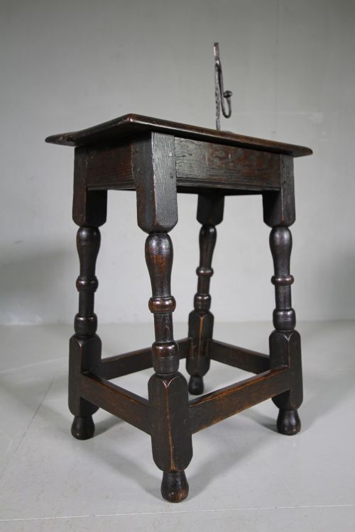 17th Century Period Oak Antique Joint Stool