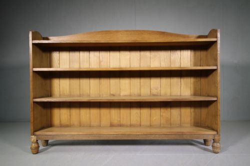 Heals of London Antique Oak Open Bookcase