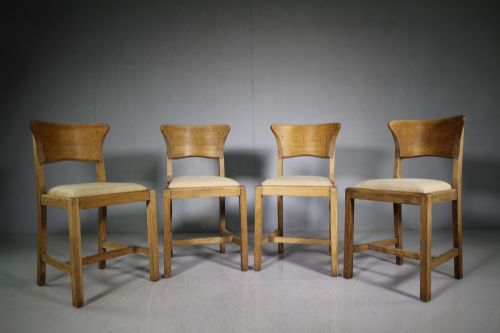 Set of Four Heals 1920'S Oak Dining Chairs