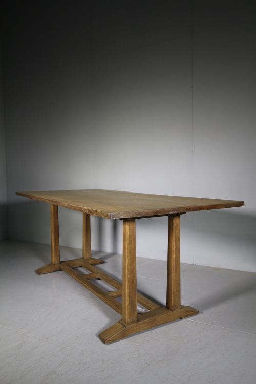 1920'S Heals of London Oak Refectory Dining Table
