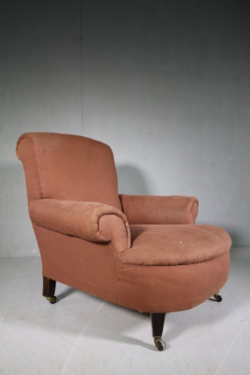 Large Comfy 19th Century Antique Armchair