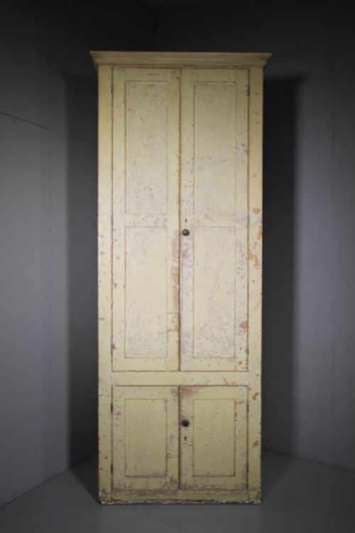 Large Antique Housekeeper's Cupboard in Original Paint.