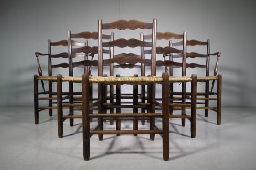 Set of Six Ernest Gimson & Gardiner Antique Dining Chairs
