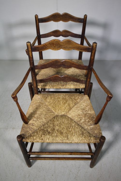 fig 2. Set of Six Ernest Gimson & Gardiner Antique Dining Chairs