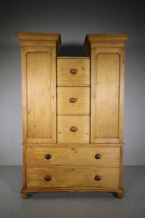 19th Century Westmoreland Antique Pine Cupboard