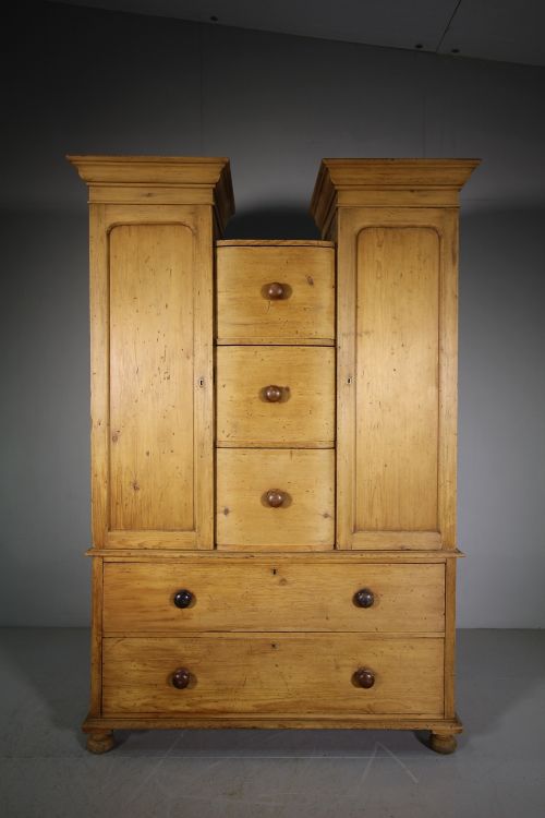fig 1. 19th Century Westmoreland Antique Pine Cupboard