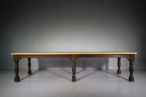 Very Large Antique Pine Dining Table from Cambridge