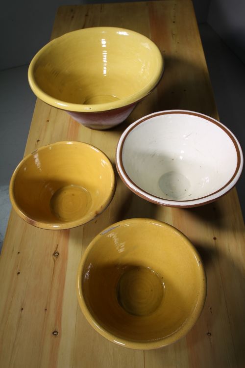 Four Earthenware Antique Pancion Bowls