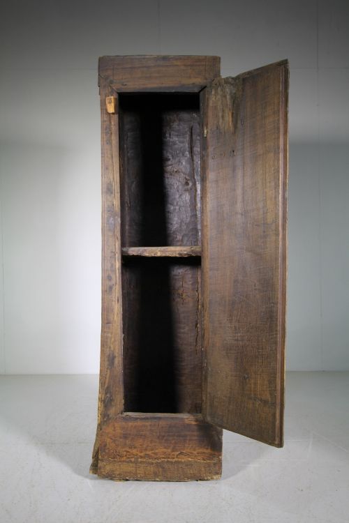 Primitive Early 19th Century Antique Dug Out Cupboard