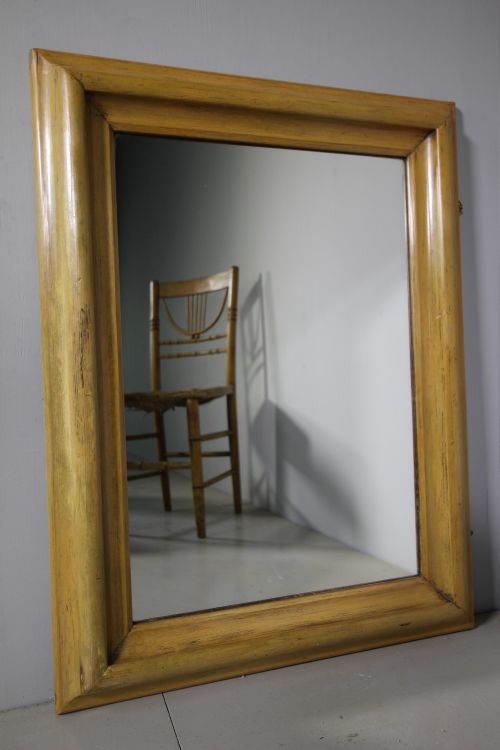 19th Century Antique Painted Pine Mirror
